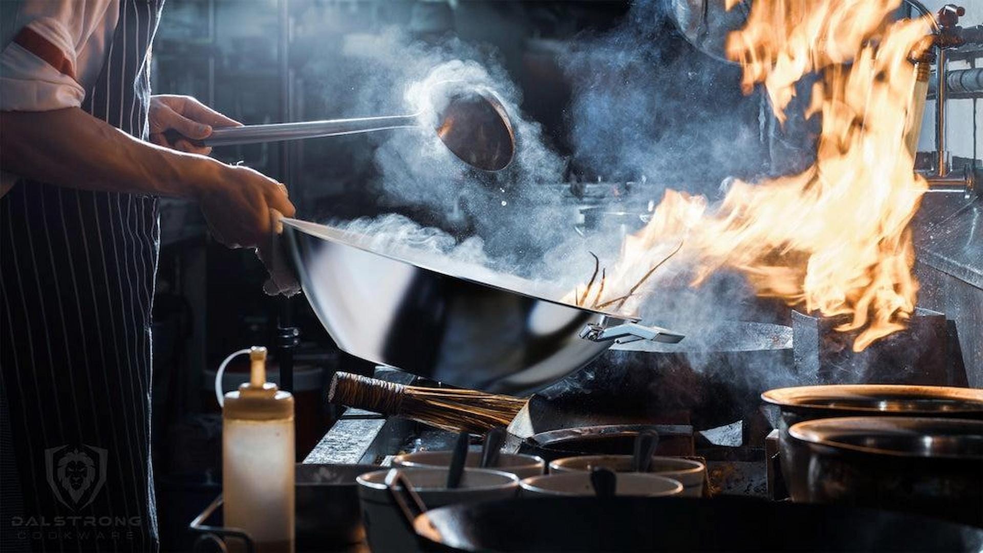 Elite chef performing high-performance catering services