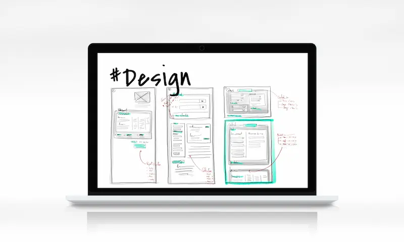 A blueprint of a custom home next to a set of identical apartment keys, symbolizing the difference between a custom and template website.